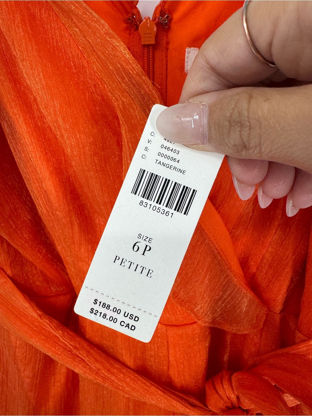Anthropologie Hutch Tangerine Orange Sleeveless Ruffle Jumpsuit Size 6P NWT - Picture 7 of 16